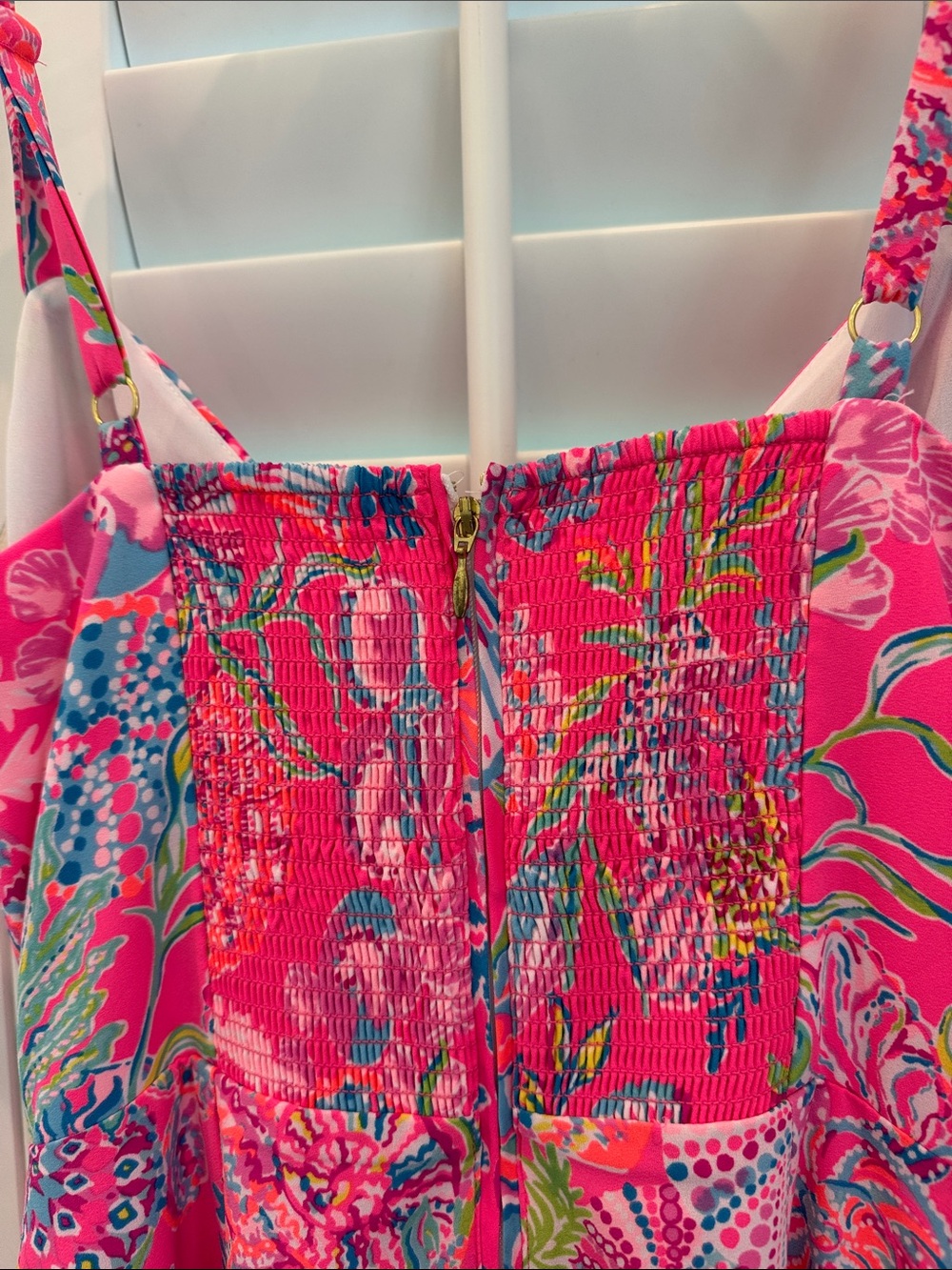 Lilly Pulitzer Shell Me Something Good Scarlet Stretch Dress - Picture 4 of 5